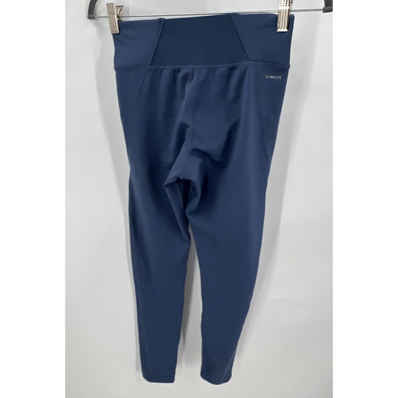 Adidas CLIMALITE Women’s S Small W BB High-Waisted Athletic Training Tights Blue - Picture 6 of 10